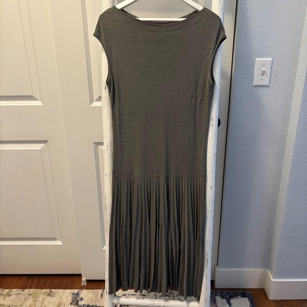 EUC Holt Renfrew vintage 90s plisse midi dress XL - Picture 2 of 9